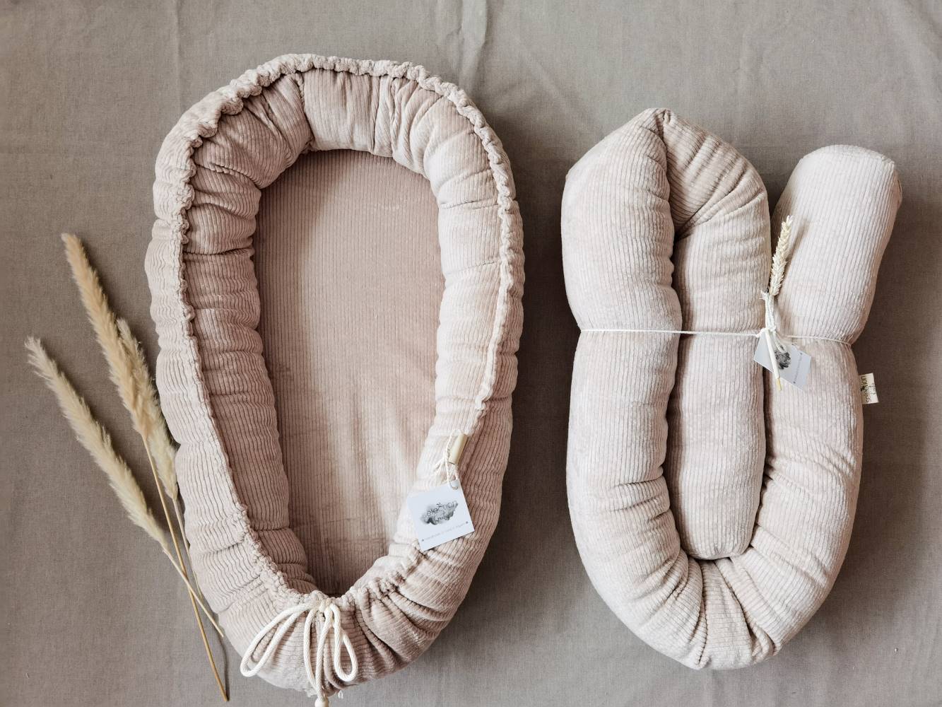 Selectionkreativ - Babynest und Cord Bettschlange für das Neugeborene Baby - ein absoluter Traum
