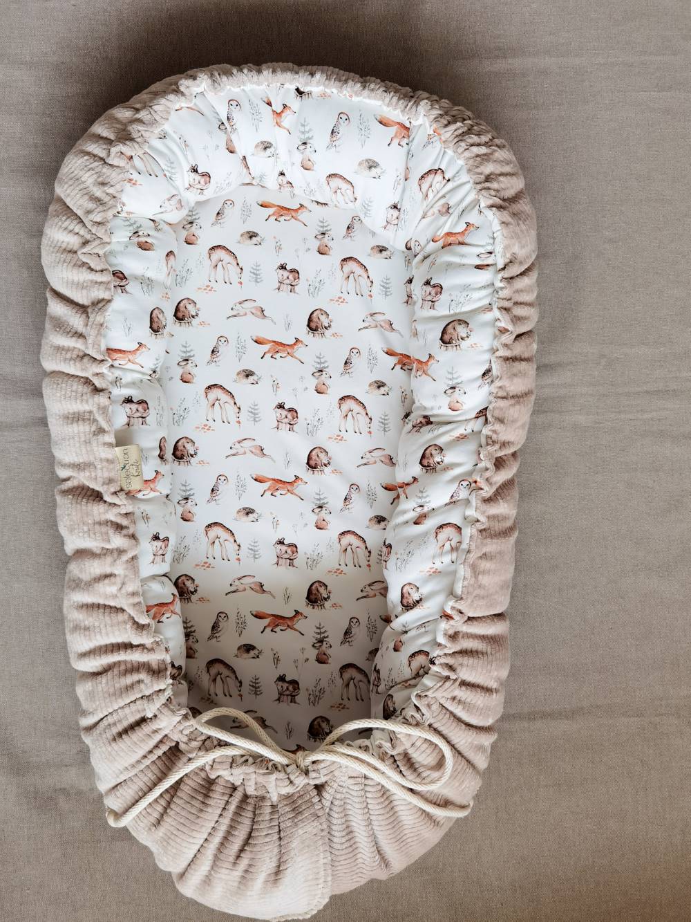 Selectionkreativ - kuschelweiches Babynestchen mit Cord