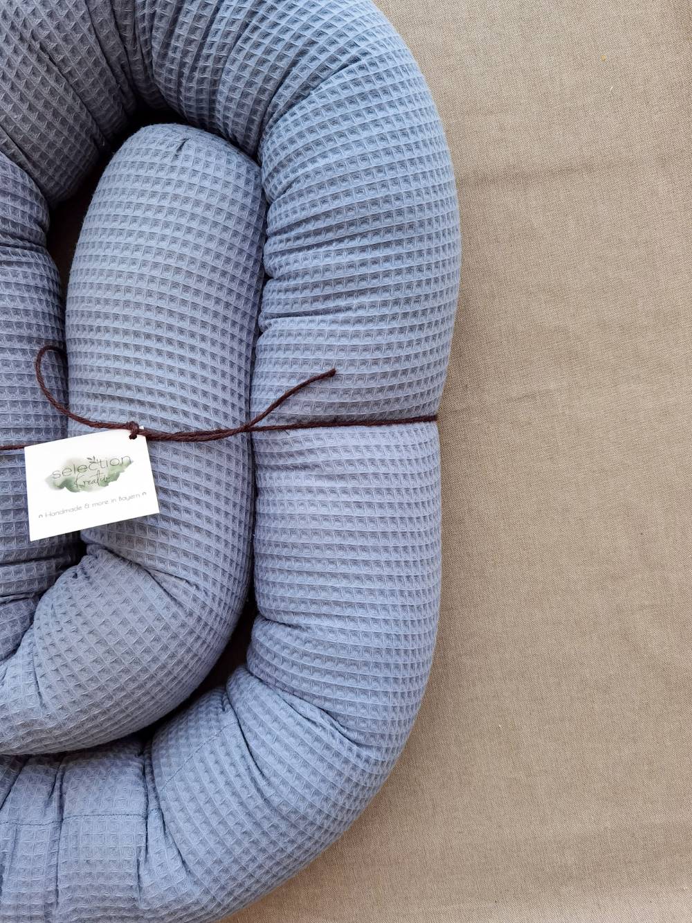 Selectionkreativ - angenehme weiche Struktur Waffelpique Jeansblau