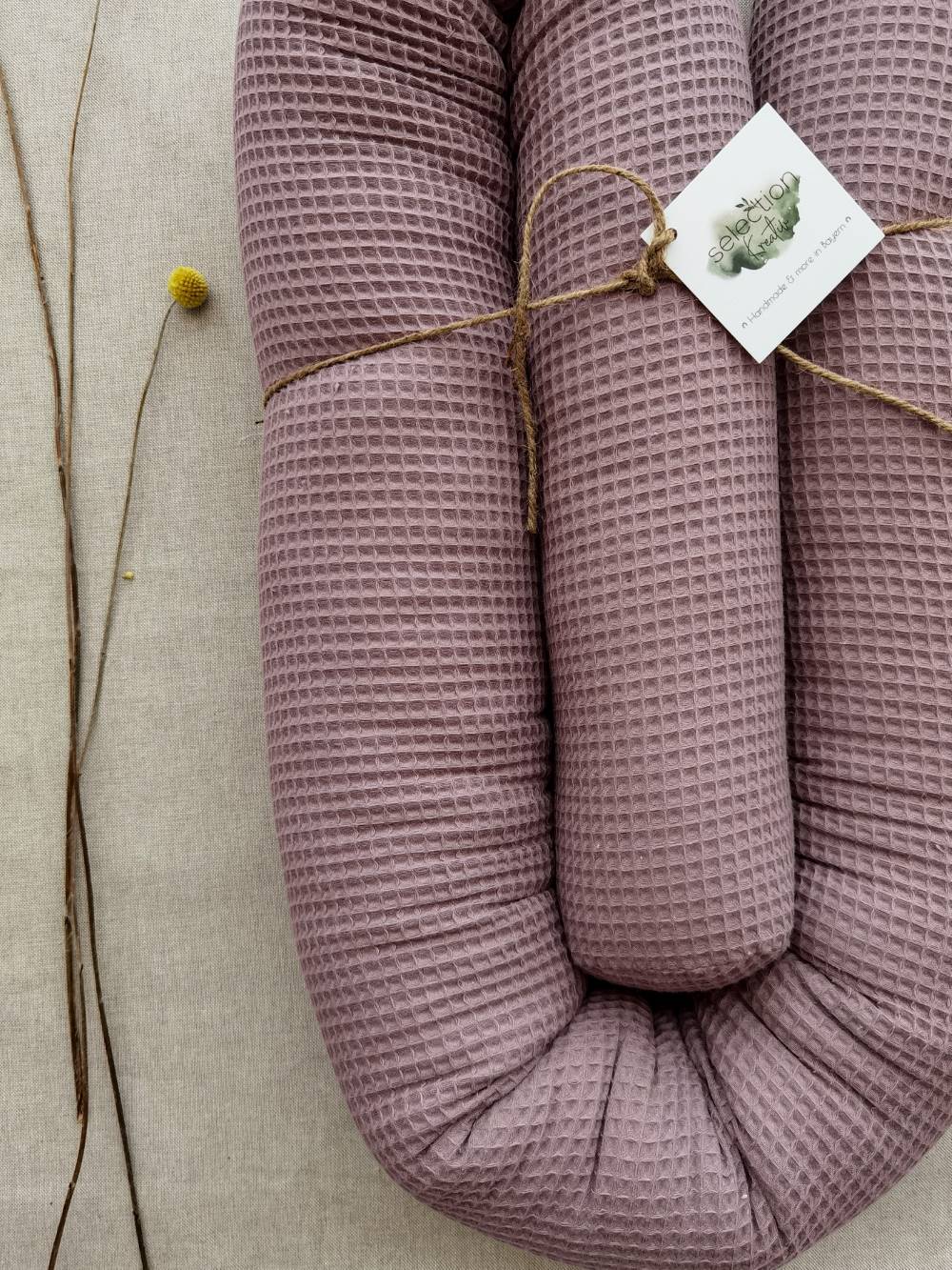 Selectionkreativ - super schöne Strucktur von dem Waffelstoff, den es in vielen Farben im Babyladen von Silvia Aigner gibt