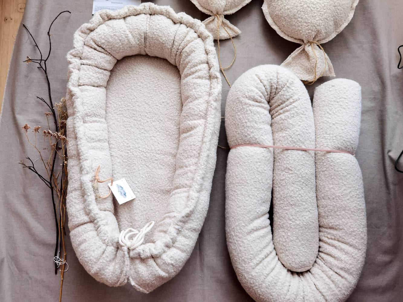 Selectionkreativ - Geschenke Set in Boucle Ecru