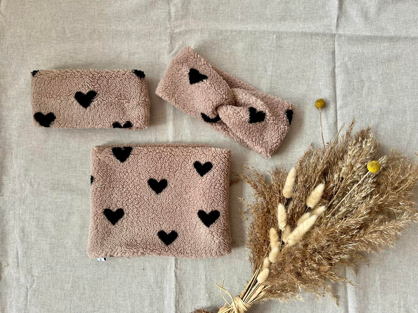 Selectionkreativ - Stirnband und Loop mit Herzen