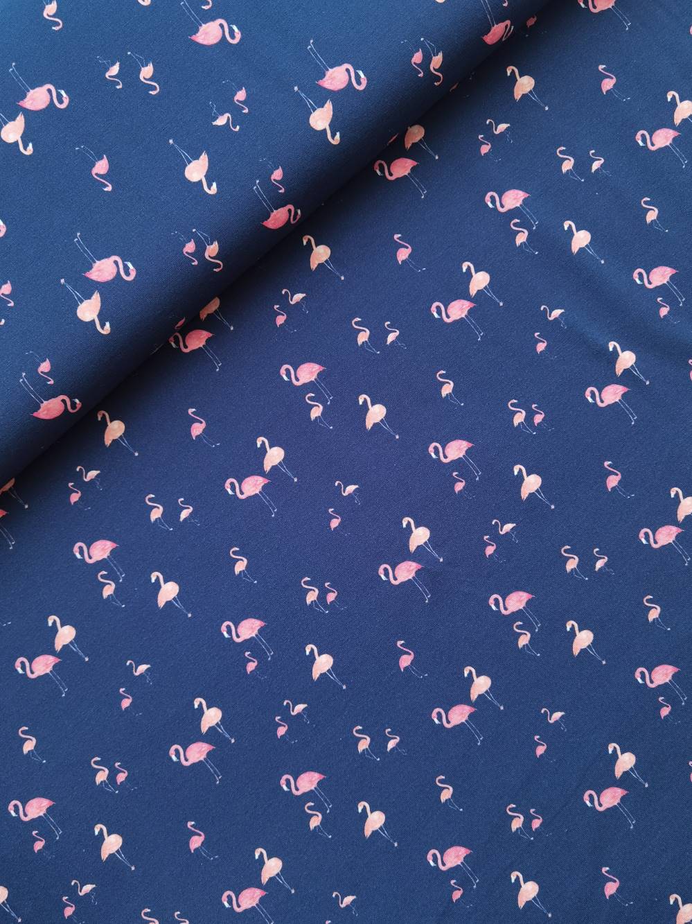 Selectionkreativ - toller Jerseystoff mit rosa Flamingos