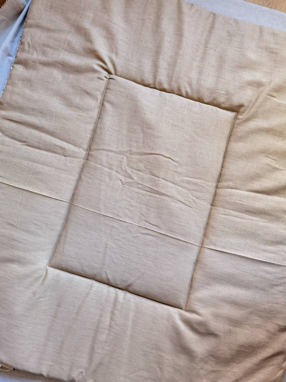 Selectionkreativ - Backside mit Leinenstoff in Beige