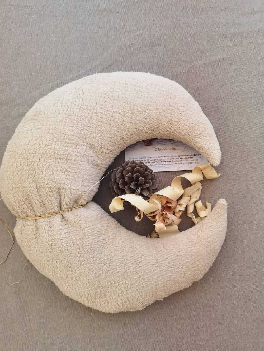 Selectionkreativ - Rückseite mit dem kuscheligen Fleecestoff in Beige