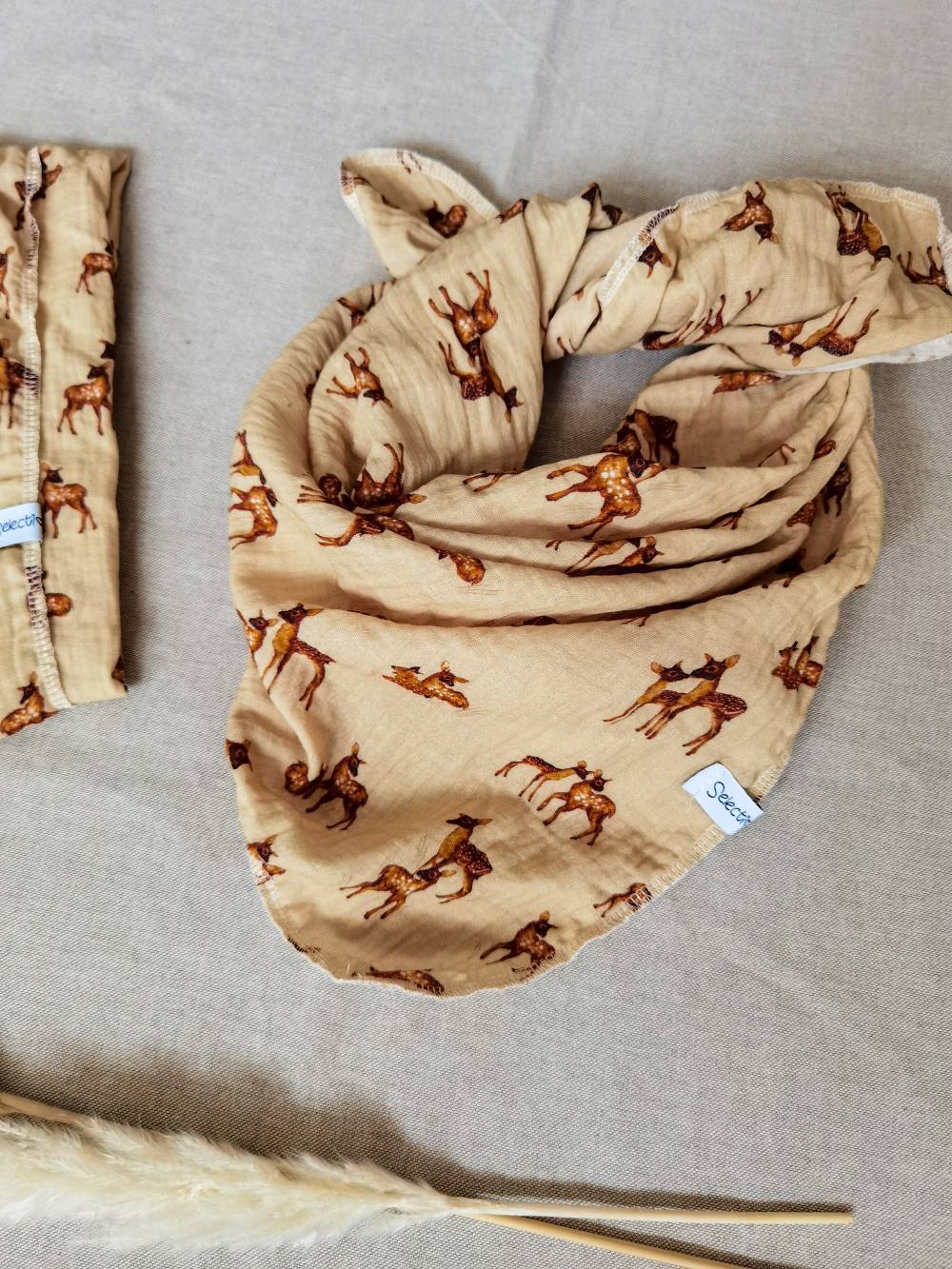 Selectionkreativ - Musselintuch mit Rehe oder vielen anderen Mustern gibt es im Babygeschäft in Ruhmannsfelden