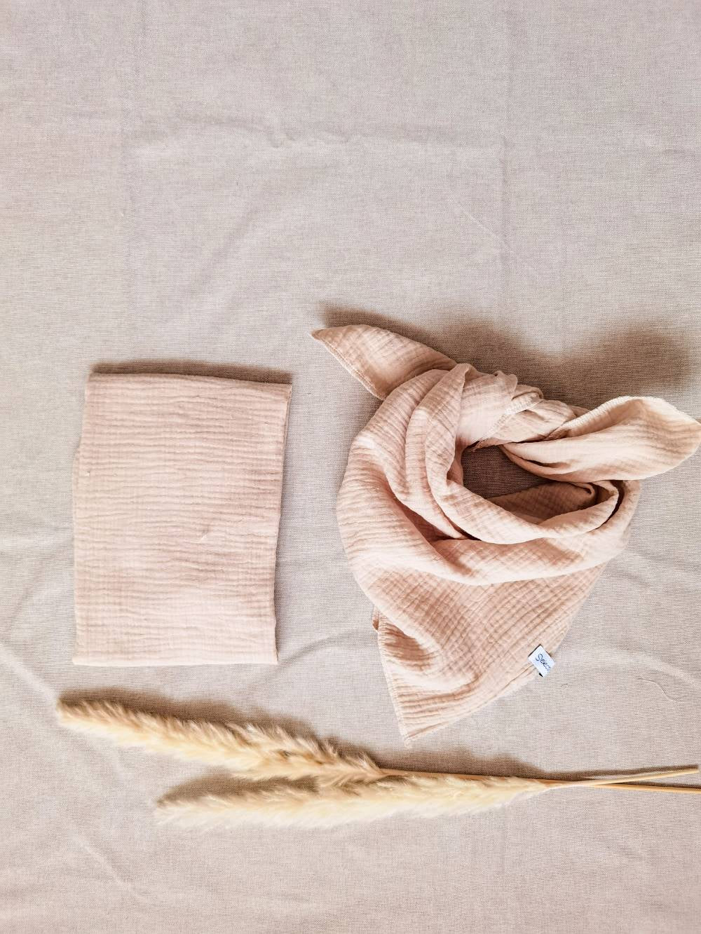 Selectionkreativ - super weiches Musselin Tuch in der Farbe hellbeige
