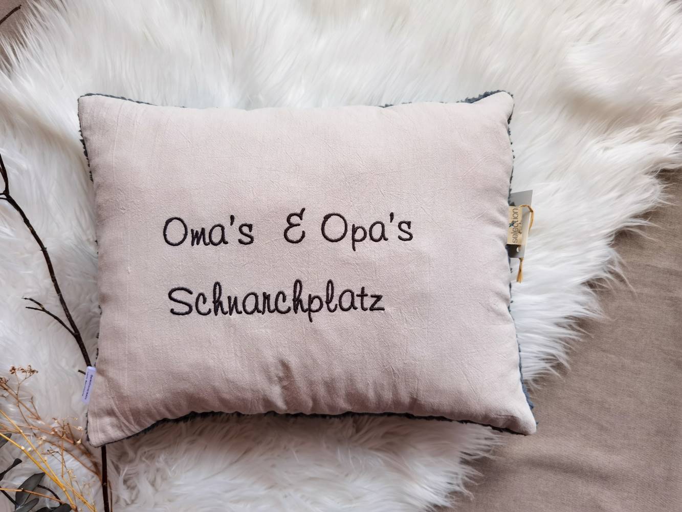Selectionkreativ - Omas und Opas Schnarchplatz Kissen - super kuschelig und weich