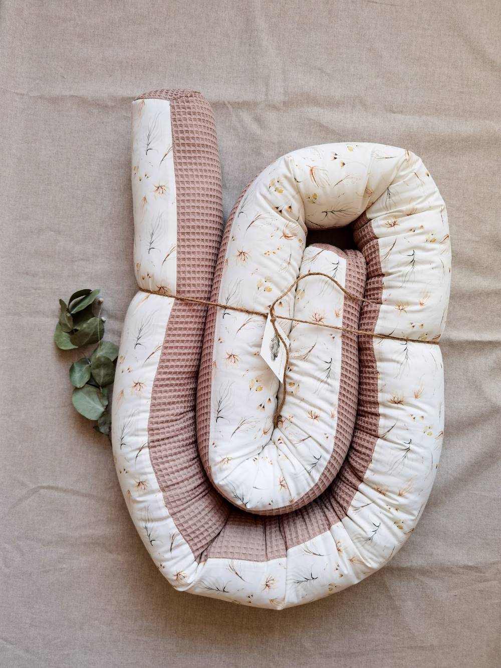 Bettschlange Flora Beige