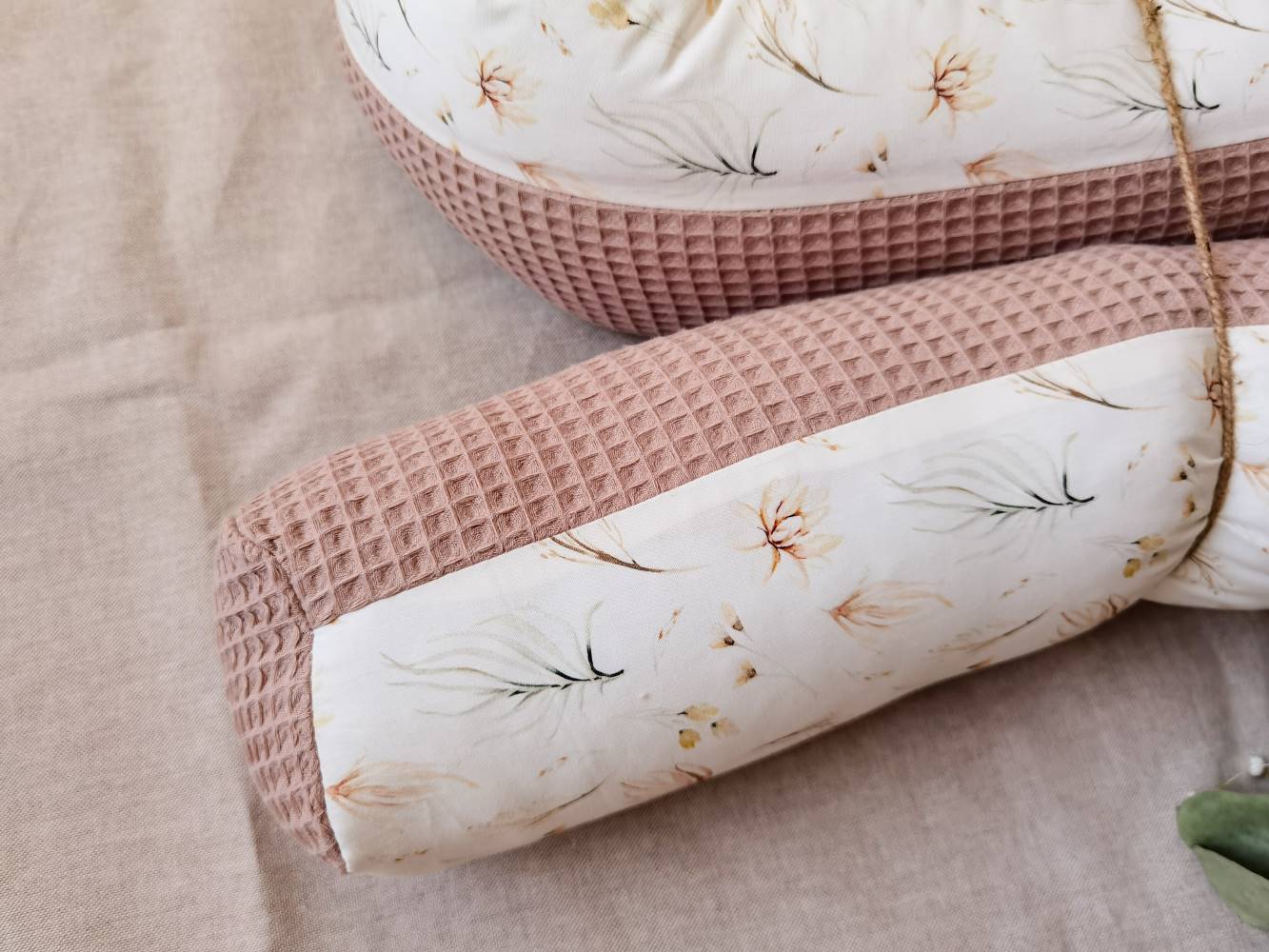 Bettschlange Flora Beige