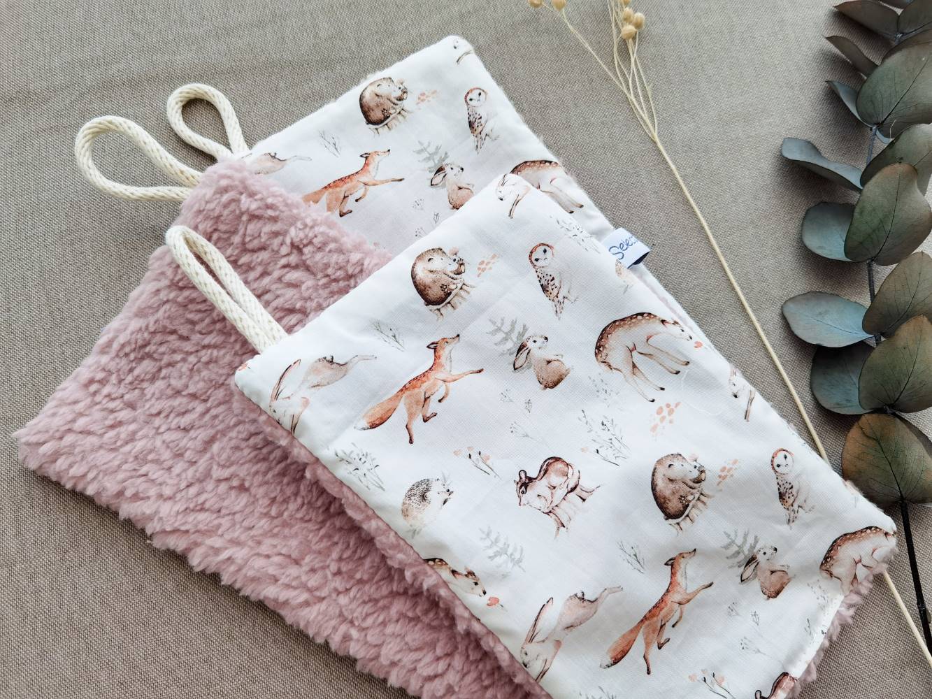 Selectionkreativ - WashPads mit Fuchs, Hase, Reh und weichem Plüsch