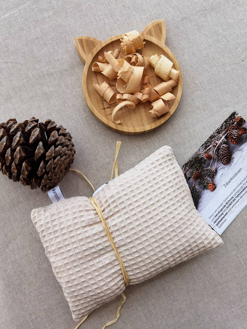 Selectionkreativ Rückseite mit Natur Waffelpique stoff super angenehmer Stoff