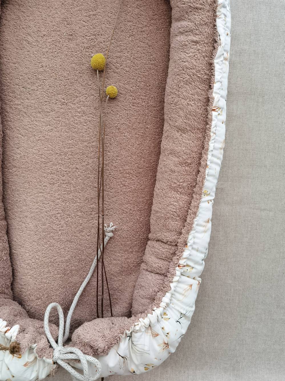 Selectionkreativ - Babynest mit Trommelstöckchen und kuscheligen Frottee