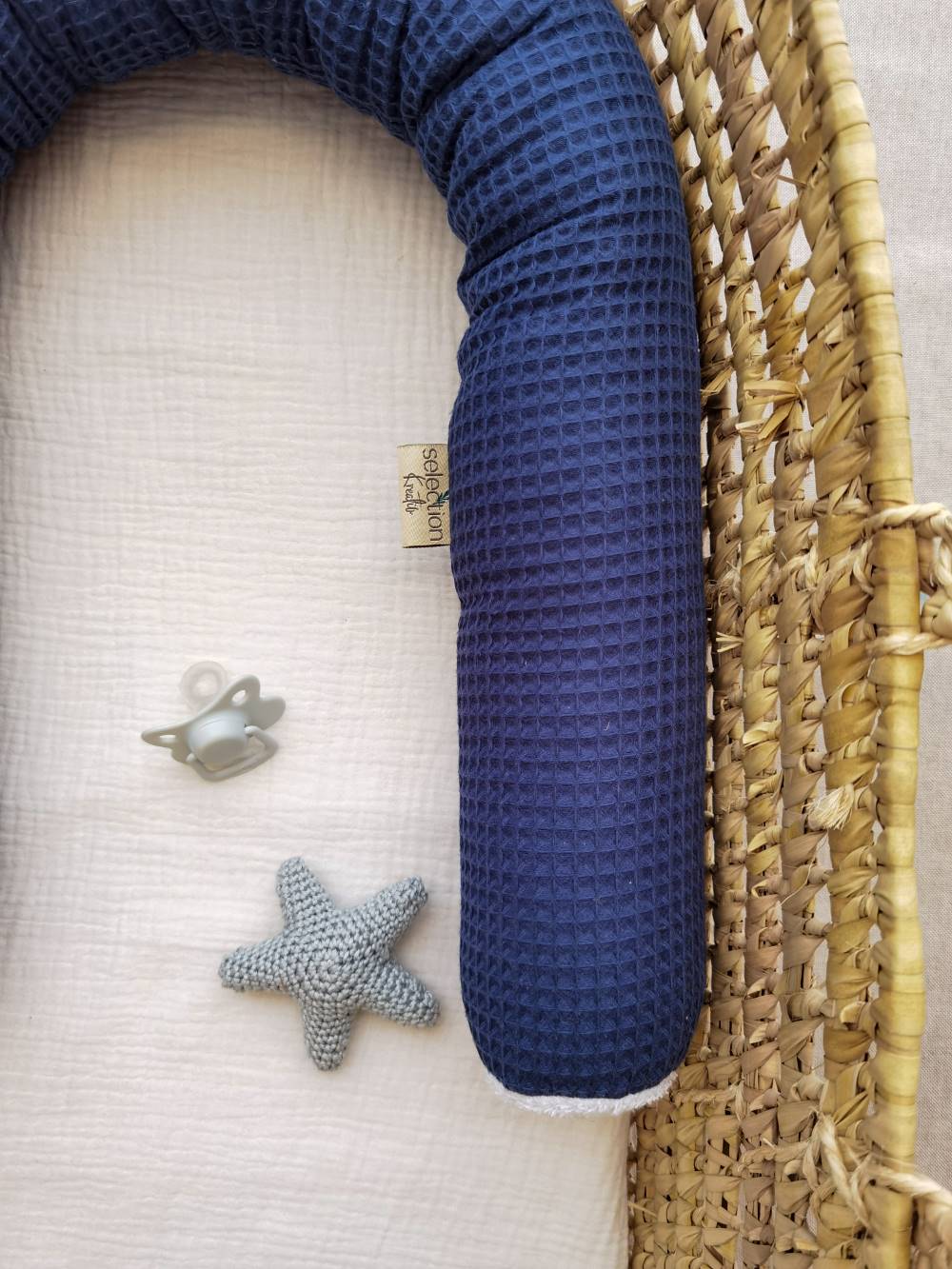 Selectionkreativ - Minischlange Jeansblau dunkel Nahaufnahme