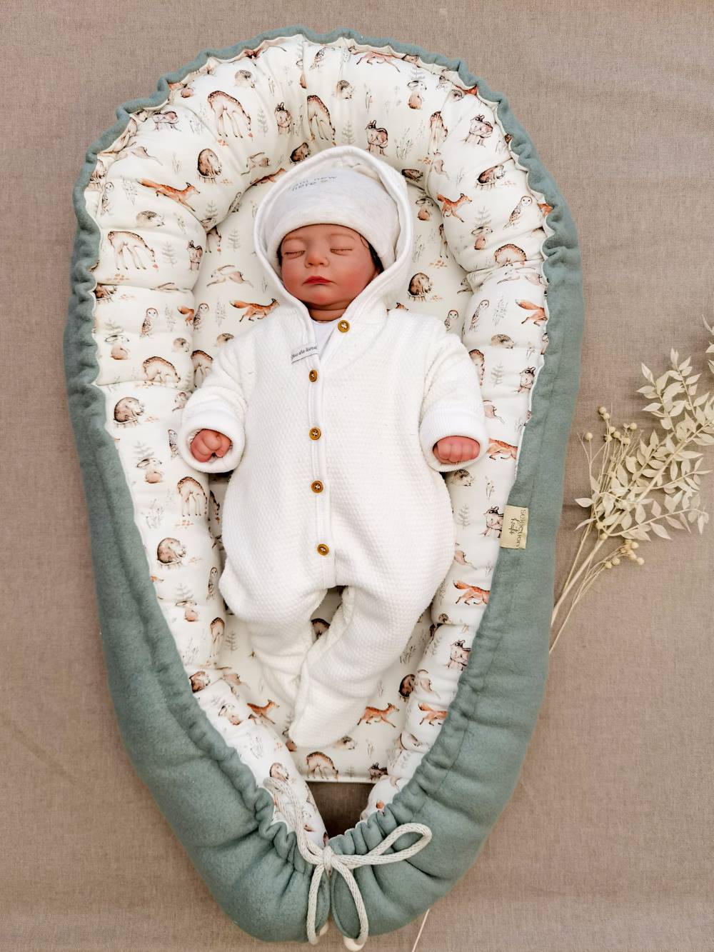 Selectionkreativ - Babynest Waldtiere mit Baby im Kokon