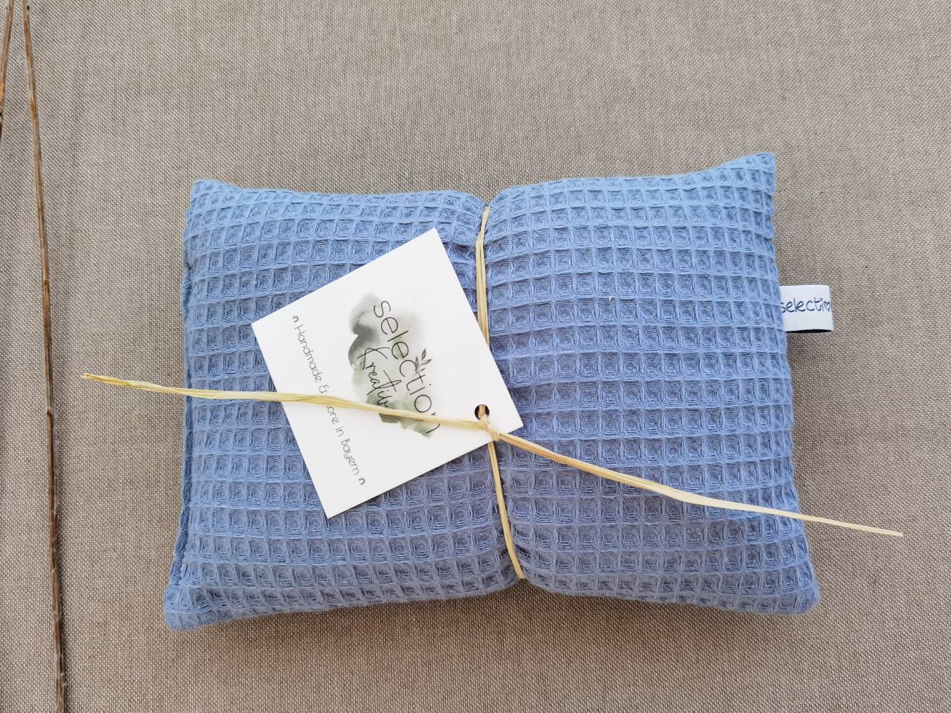 Selectionkreativ - Zirbenkissen in Jeansblau mit super weichen Stoff - auch mit Bezug wählbar