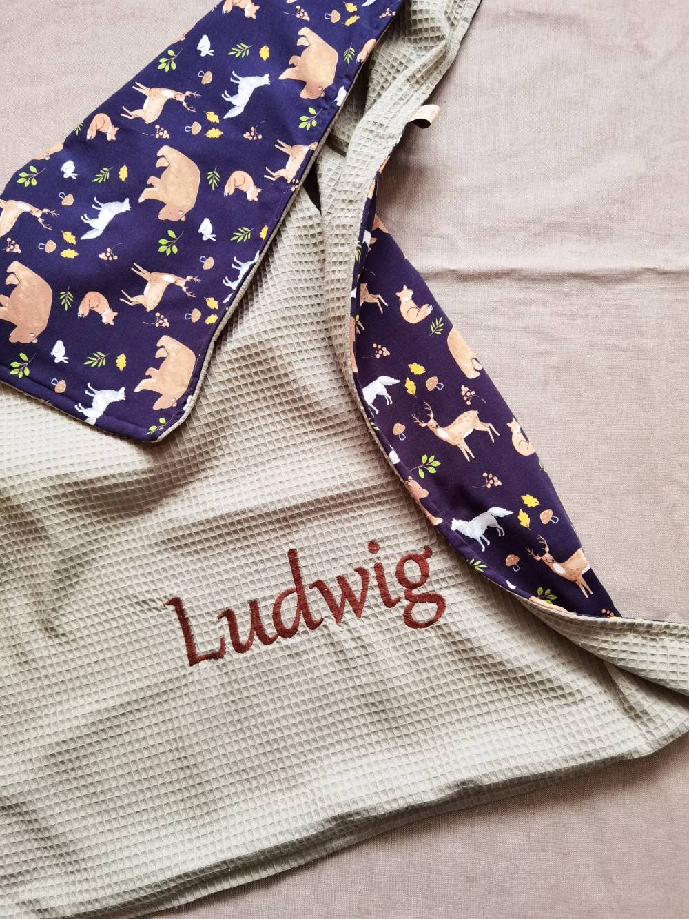 Selectionkreativ - Praktische ZUdecke für Neugeborene mit Namen bestickt. Ein Klasse Geschenk